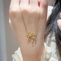 钛钢项链 浪漫花火项链女精美百搭仙女款七夕礼物心动烟花锁骨链