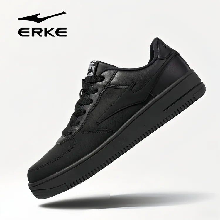 鸿星尔克男鞋板鞋官方正品黑色休闲鞋休闲鞋爆款2025男士鞋子
