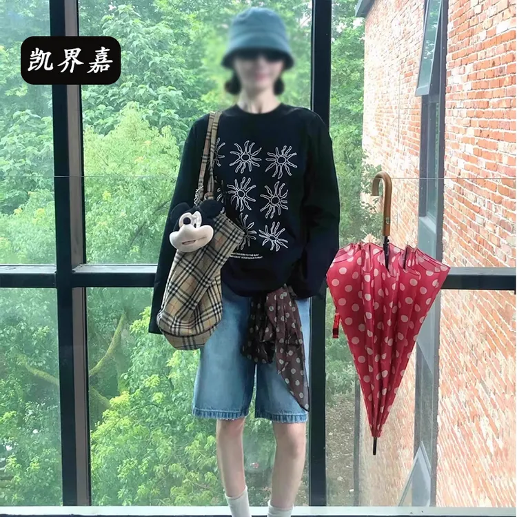 2025早秋ins新款男女长袖T恤痞帅潮流休闲舒适百搭圆领纯棉打底衫