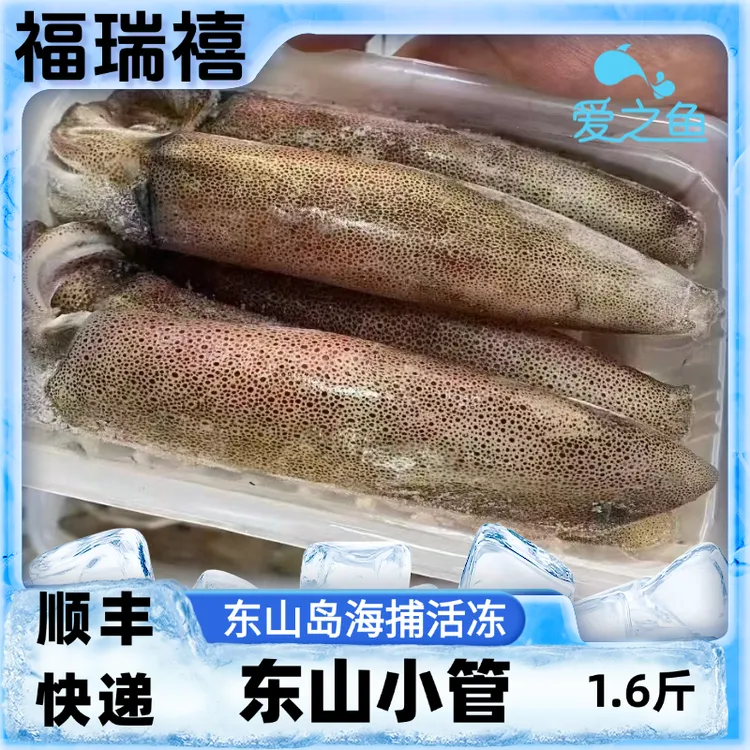 【爱之鱼】海捕野生东山小管鱿鱼 400克/盒 共2盒（6条左右）渔港直发
