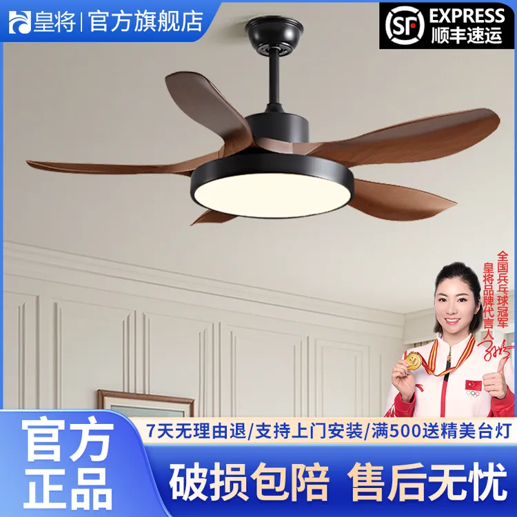 风扇灯吊扇灯餐厅吊顶客厅家用大风力吊扇静音一体带灯电风扇吊灯