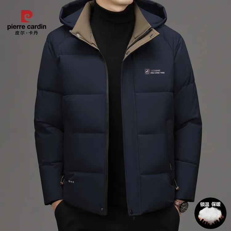 皮尔卡丹冬季爆款高档男士休闲加厚棉服可拆帽男款棉衣外套棉袄男