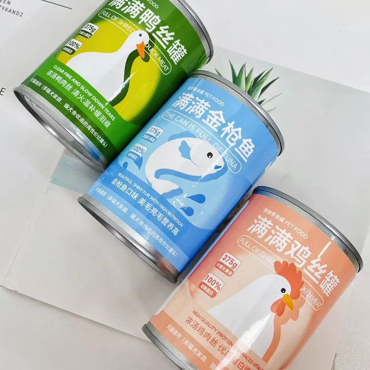 仙森元满满肉罐375gg金枪鱼鸡丝鸭丝罐头犬猫通用