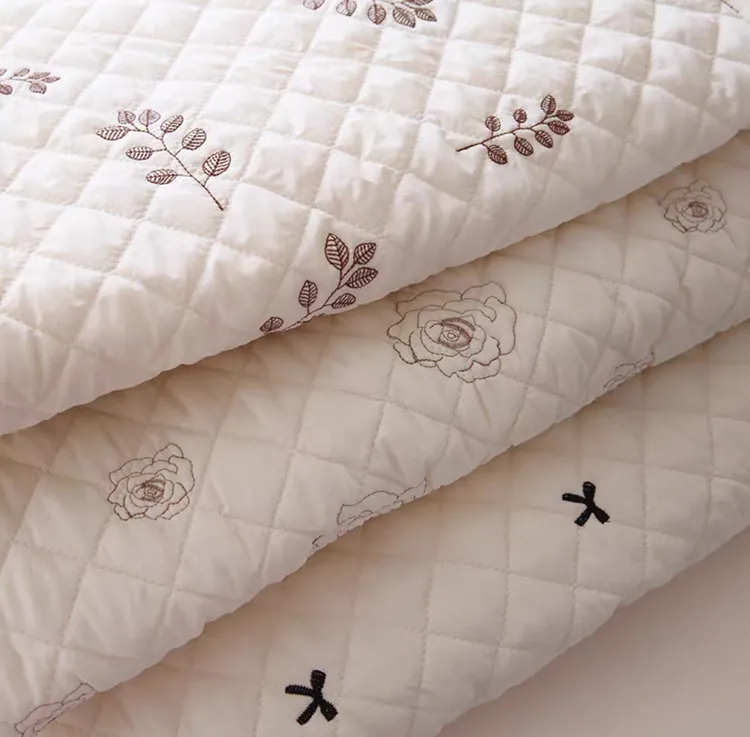 秋冬薄款夹棉毛呢压棉面料呢子服装里子布内外用绗棉复合手工布料