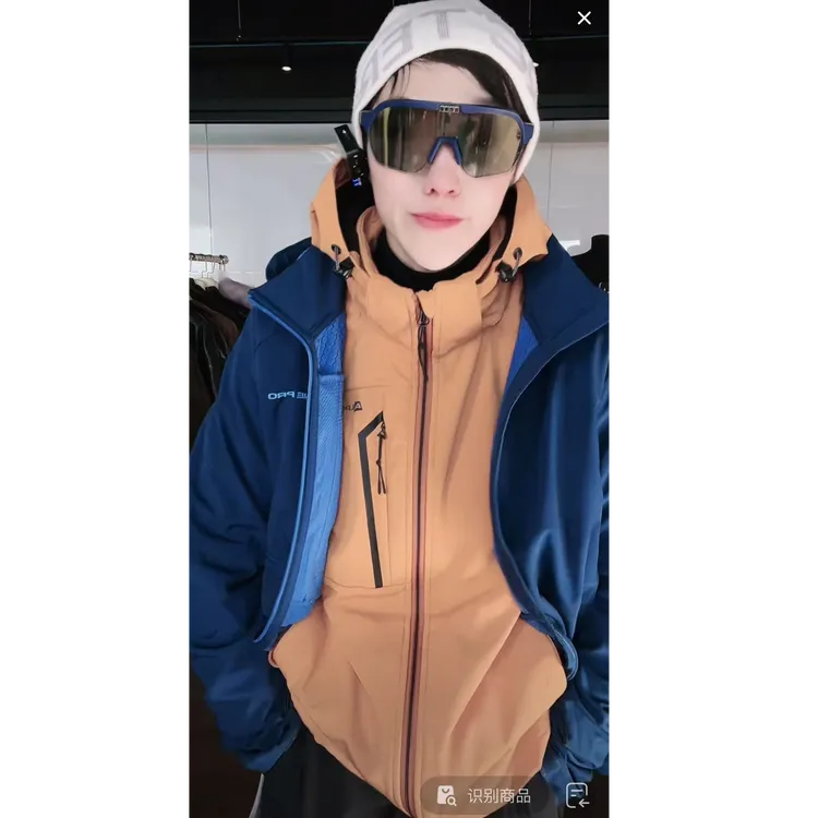 可拆卸帽子 户外 男女同款 软壳夹克 外套 WT1177