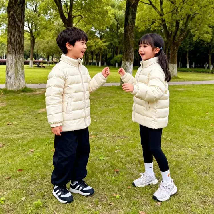 儿童羽绒立领轻薄校服神器