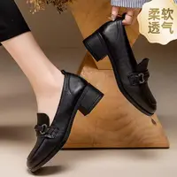 W835-25软底妈妈鞋子单鞋工作皮鞋舒适中不累脚女鞋子春秋款