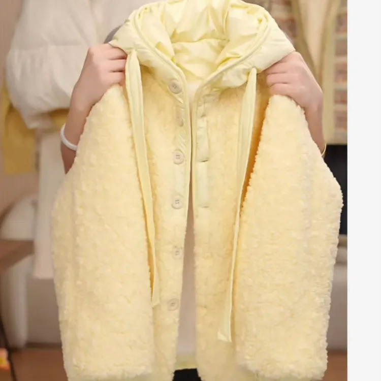 【甜心家】女童加绒加厚保暖棉服毛毛衣宝宝休闲保暖新款连帽外套