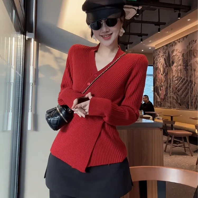 XIAOBAI冬季显瘦百搭洋气时尚毛针织衫