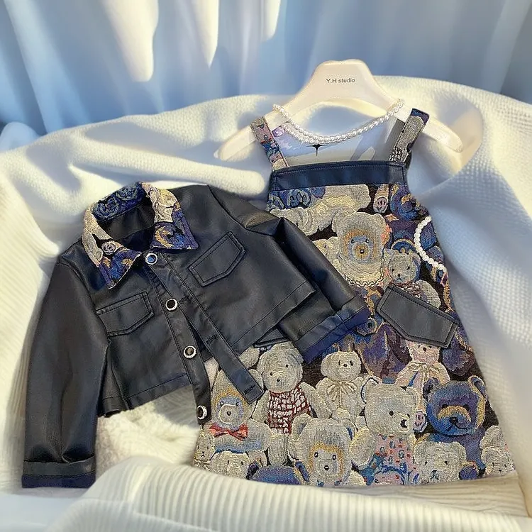 新款印花提花儿童夏季宽松皮毛拼接棒球服加绒羊羔绒毛绒运动爆款