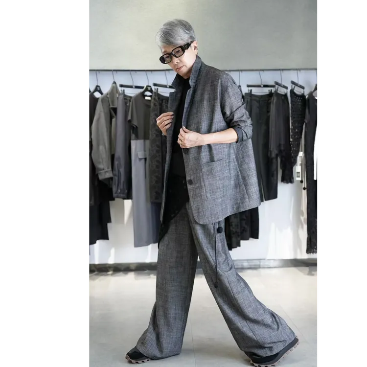 5 PENNIES YD设计师款原创秋时尚休闲外套+裤子套装A5S0807988L