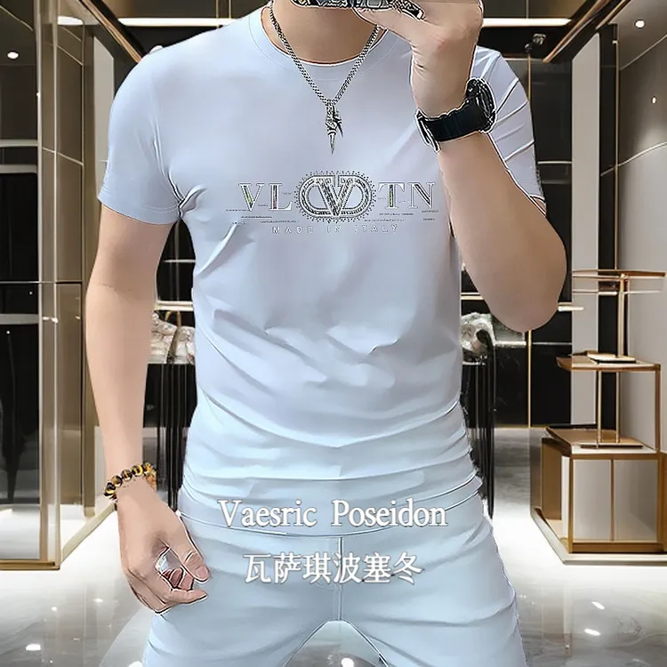 Vaesric Poseidon/瓦萨琪波塞冬男士短袖T恤圆领潮男欧货半袖夏季