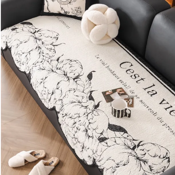 【山茶花】沙发垫四季通用2024简约沙发坐垫防滑高级感布艺沙发垫