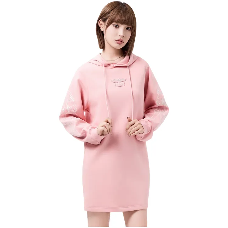 BOYLONDON秋季女爆款流行潮牌连身翅膀连帽长袖连衣裙W17907