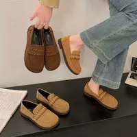 秋休闲款法式女新款百搭软底豆豆鞋单鞋668-3