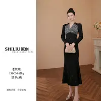 【十六定制】修身宴会高腰名媛气质法式连衣裙21553