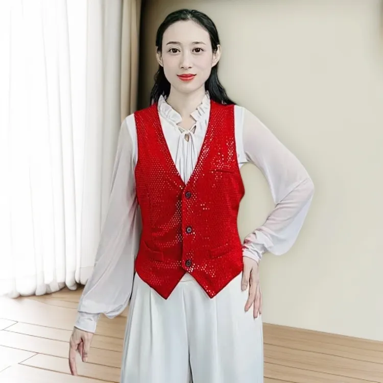 欢舞阁舞蹈服跳舞专用衣服女款马甲跳舞服装新款网红MJ0308