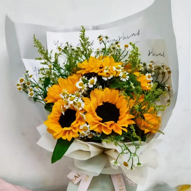 【花千禧】向日葵+洋甘菊云南鲜切花