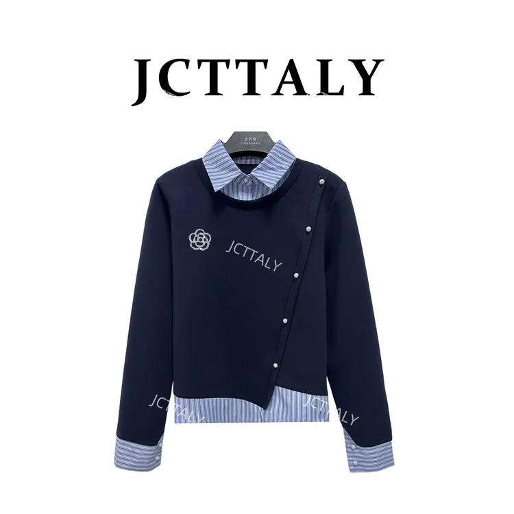 【丹丹】【15】秋季时尚设计山茶花烫钻百搭休闲风女款卫衣NH-Q0310