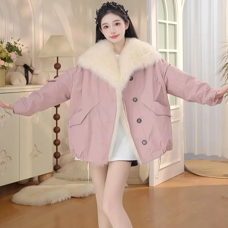 正品女装高档仿狐狸毛环保皮草千金中长款毛毛外套加厚加绒派克服