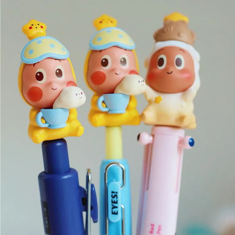 【星星人】创意DIY萌粒中性笔可爱解压按动笔学生刷题速干黑笔