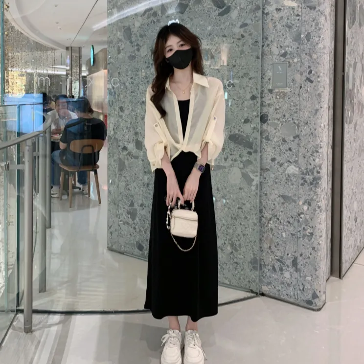 【MDNW】老钱风松弛感女装2025女装夏装防晒套装纯欲慵懒风TZ1752