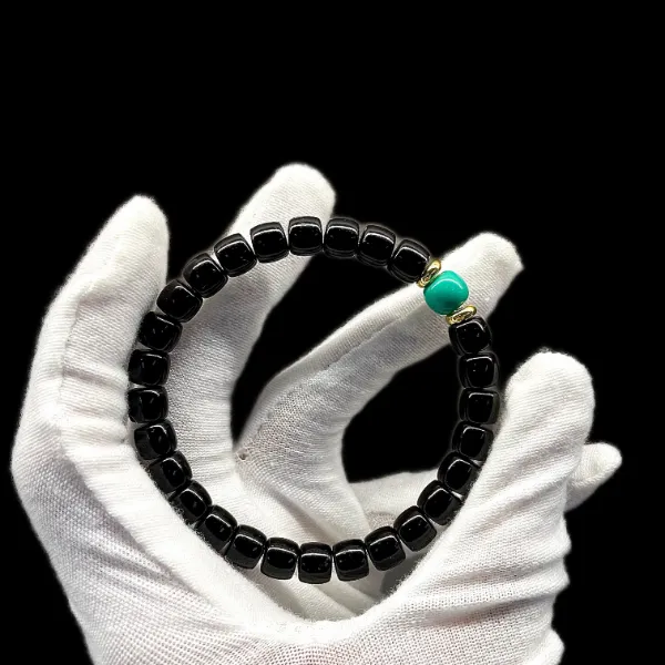 碧绿-原生态椰蒂单圈手串精挑印尼老料手工高抛精工直切原创文玩