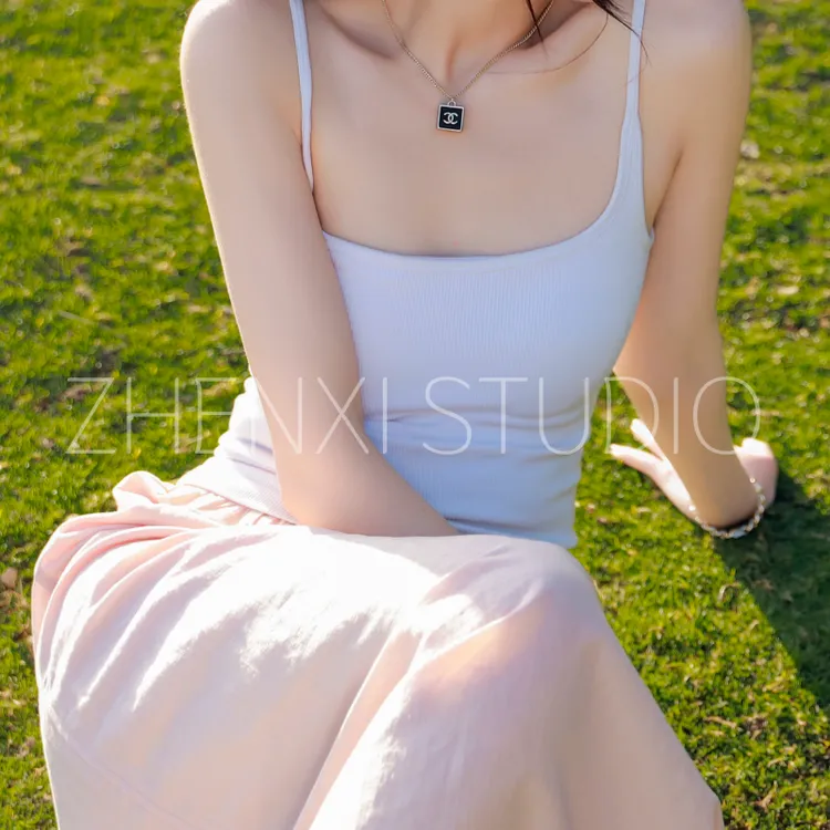 针西【高个子美背】高个子穿搭加长显瘦桑蚕丝美背吊带tp8890