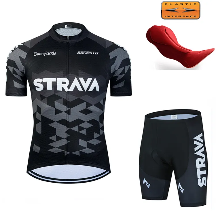 新款双箭头骑行服套装夏季速干透气公路车服战