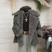 【苏兰文】氛围感高定轻奢气质毛毛外套-9200