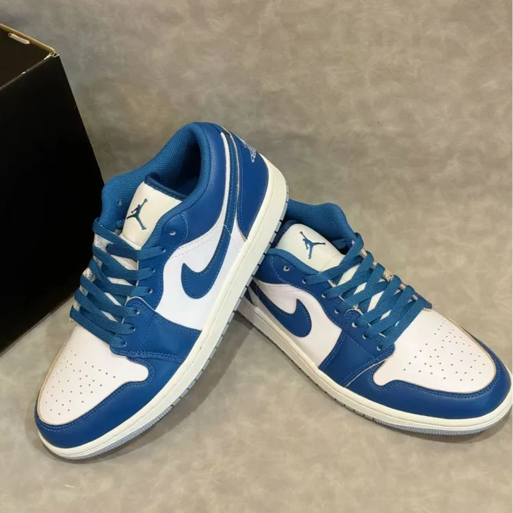 Air Jordan 1 Low AJ1男款蓝白色低帮复古百搭运动篮球鞋官方正品