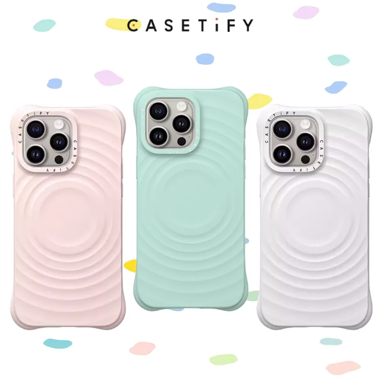 casetify纯色波漾液态硅胶手机壳适用于苹果iphone16磁吸保护套