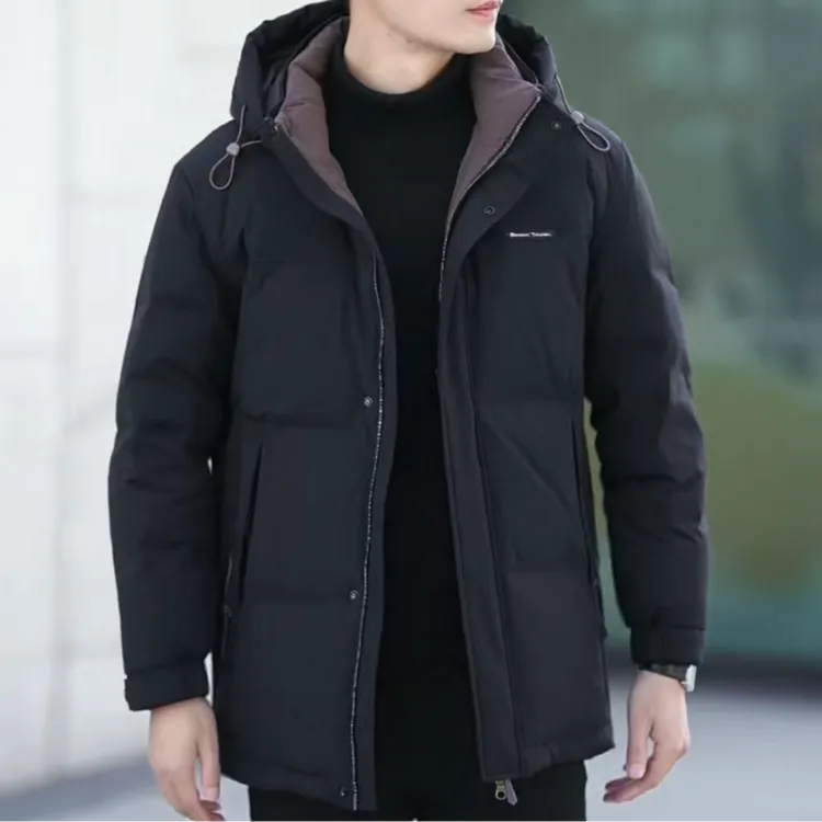 6801男士冬季连帽可脱卸厚款羽绒服(DFLD)