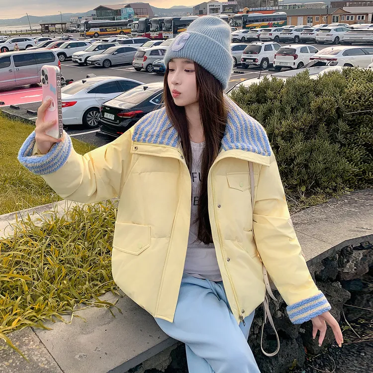 【好品质】2025冬季新款棉衣女短款韩版时尚百搭棉服小个子宽松棉袄