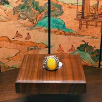 N和田玉青花籽戒指1904