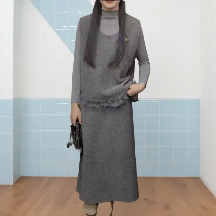 2026年秋冬季新款时尚净版气质三件套7286