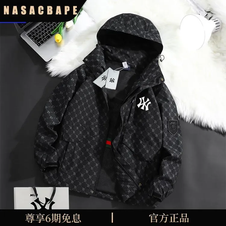 潮牌休闲夹克外套男女秋季新款潮牌青少年连帽薄款宽松上衣情侣款
