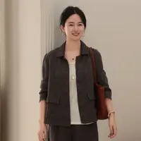 麻享【享系列·di ng级灰麻】汉亚麻交织肌理灰麻衬衫植物染FSY50701