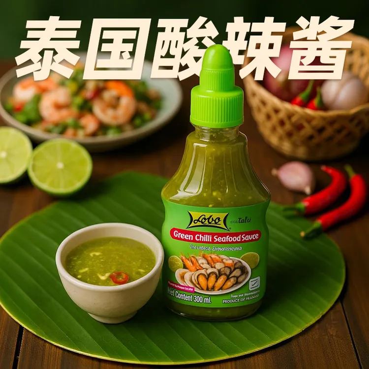 泰式海鲜酱泰国原装进口火锅蘸料拌面烧烤绿色海鲜酱酸辣凉拌汁