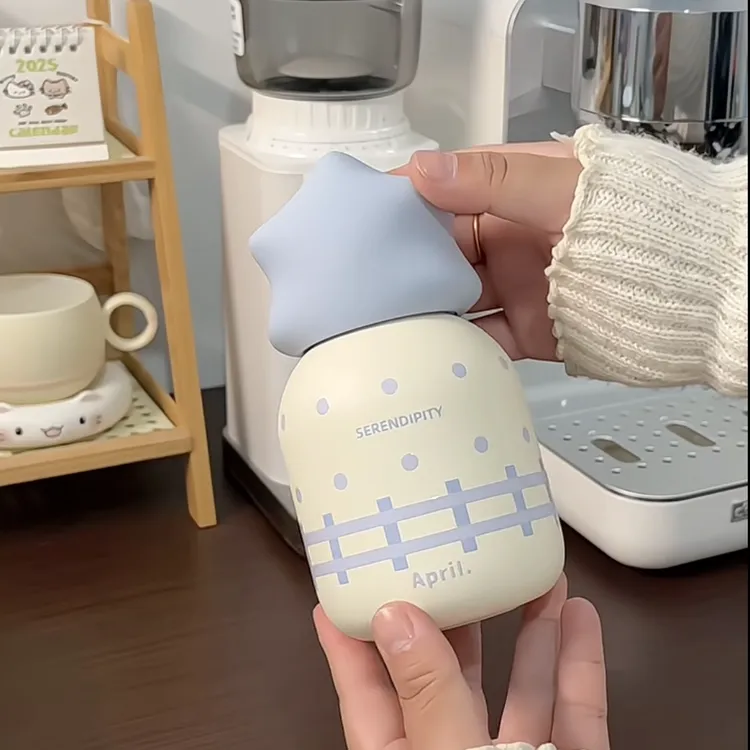 肆月星星杯小巧便携保温杯女生高颜值水杯可爱口袋小容量迷你杯子