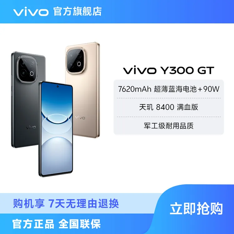 vivo Y300 GT 智能手机 7620mAh超薄蓝海电池 DR