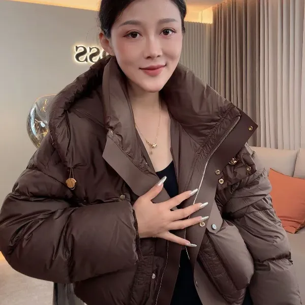 【耿老板6134#P】复古连帽小众设计师款高级感安心绒羽绒服