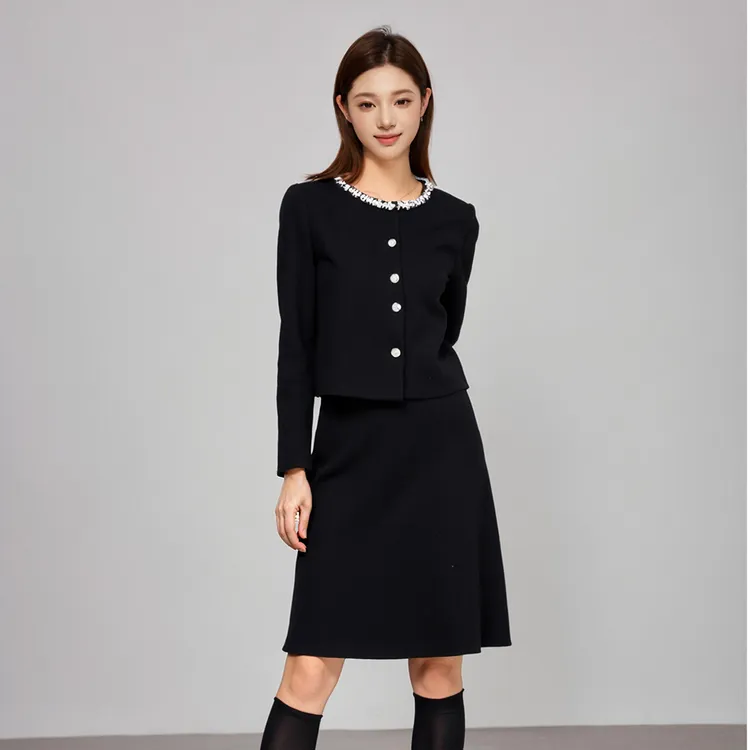 【奢姿】大码女装2025冬时尚圆领套装胖妹妹气质减龄9954953991AB