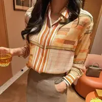 【夏玮玮专属】高级感老钱风定位印花长袖衬衫洋气衬衣