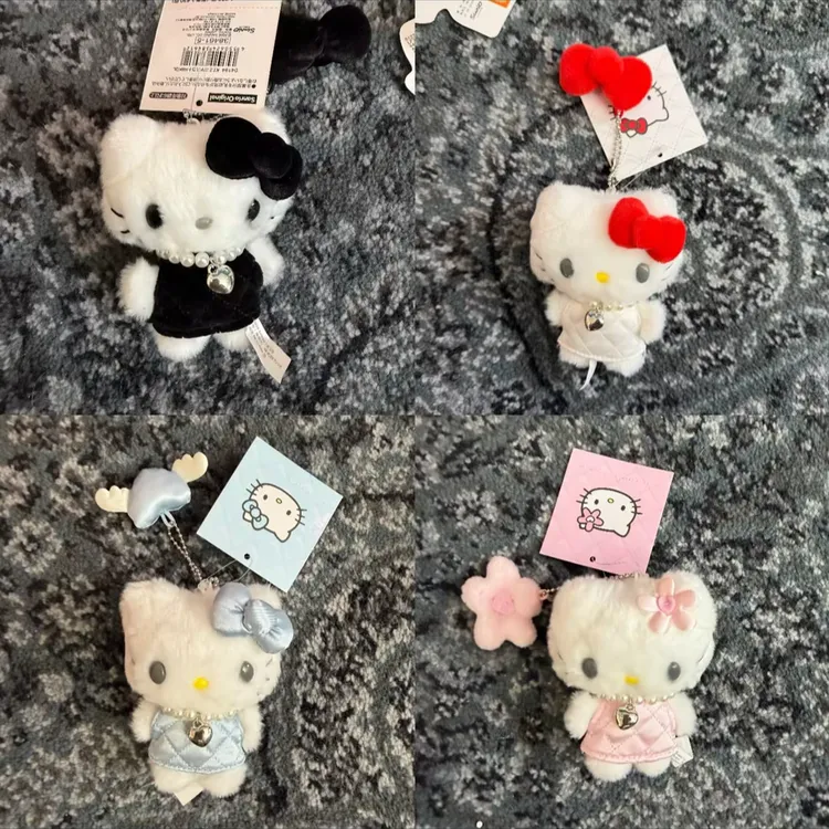 【大阪限定】Hello Kitty 珍珠项链丝绒Kitty钥匙扣玩偶