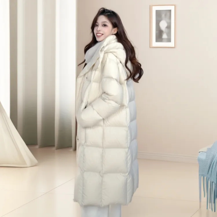 【双11超低价】西伯利亚90鹅绒极寒女明星秀款美力城过膝鹅绒服6051