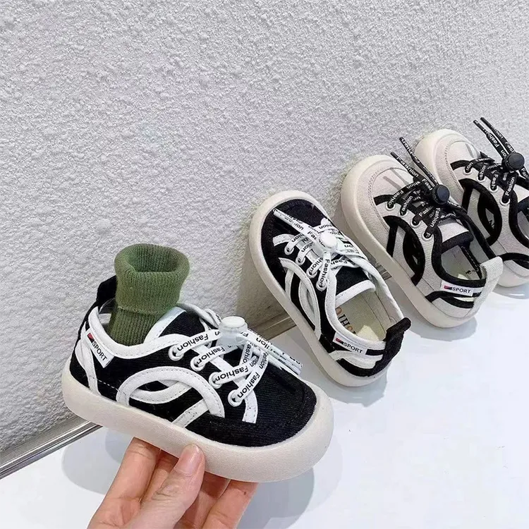 拼色时尚休闲鞋百搭运动韩版中性男软底透气魔术贴帆布鞋系带