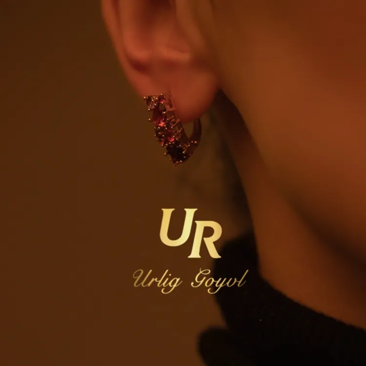 合金锆石耳饰  UR【顺丰包邮-无运费险】聚宝盆 玫瑰金色民族耳饰