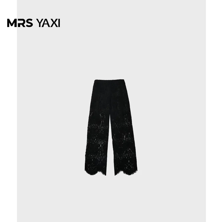 Mrsyaxi蕾丝宽松直筒休闲裤YX5060307