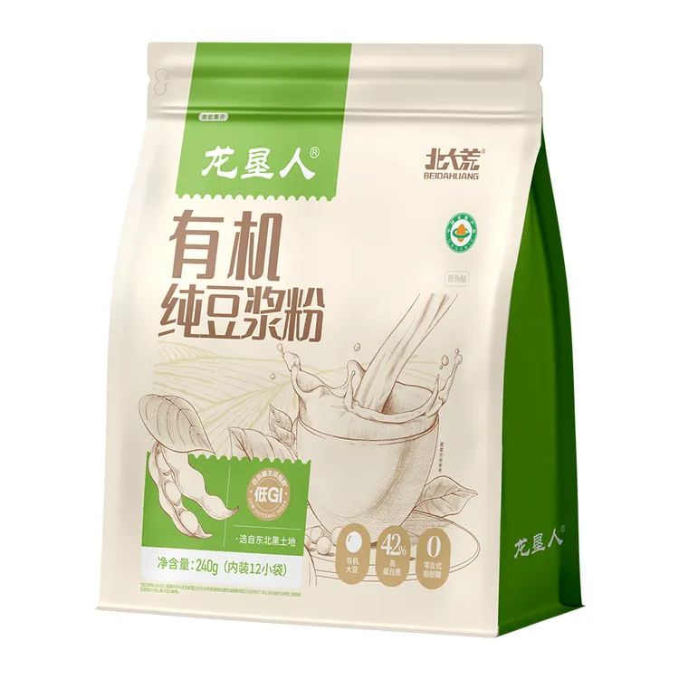龙垦人有机纯豆浆粉学生中老年营养早餐12*20g